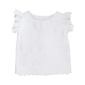 Ellie's Eyelet Top - Worth Avenue White