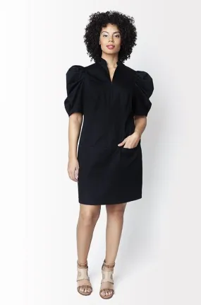 Elly Poplin Dress // Black