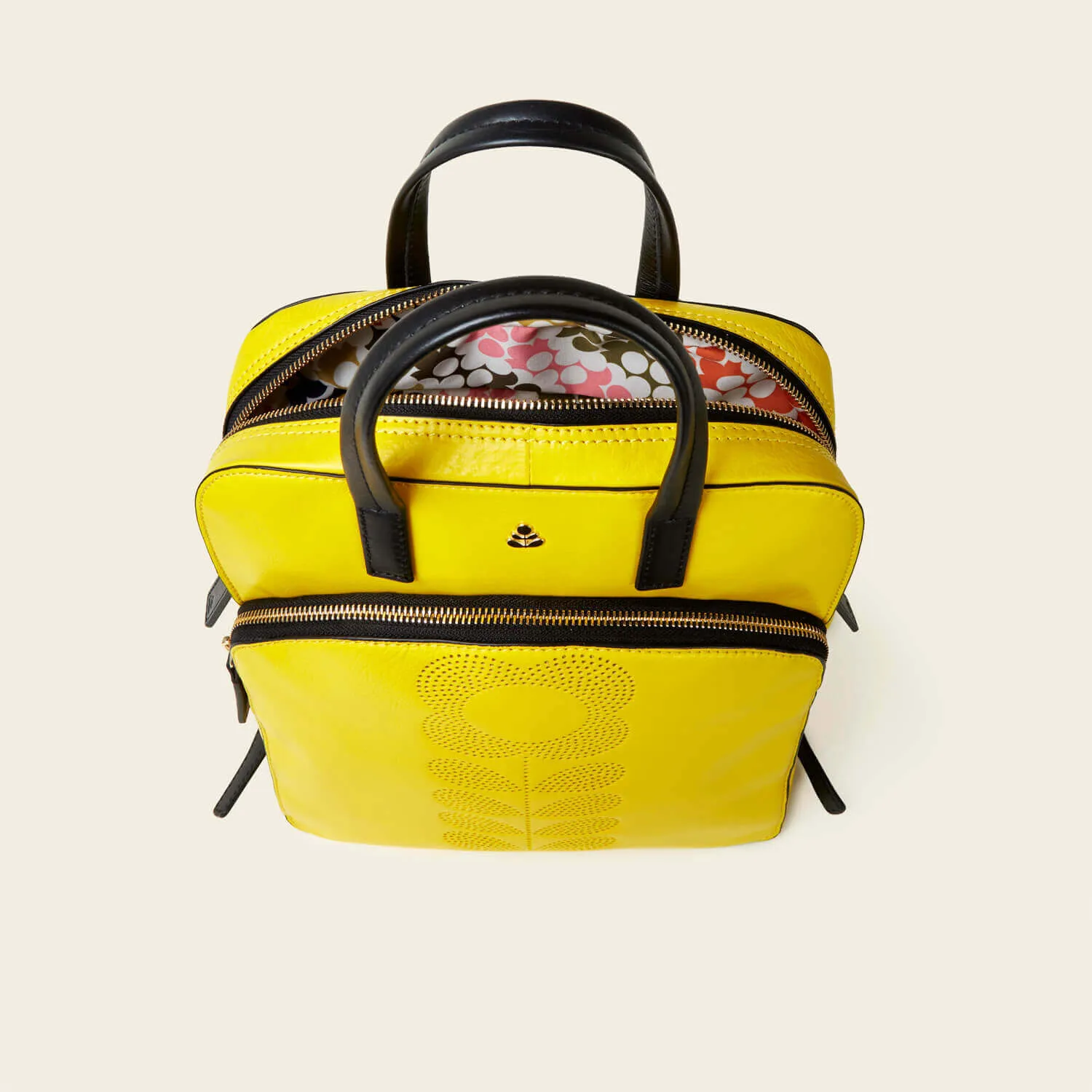 Emilia Backpack - Punched Tall Flower Yellow