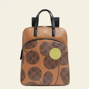 Emilia Backpack - Tan Floating Flower