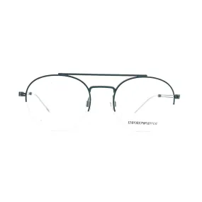 Emporio Armani Men's Black Metal Round Eyeglasses EA1088/3001