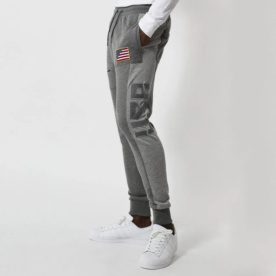 Entree LS Two Tone Gray Paneled French Terry USA Jogger