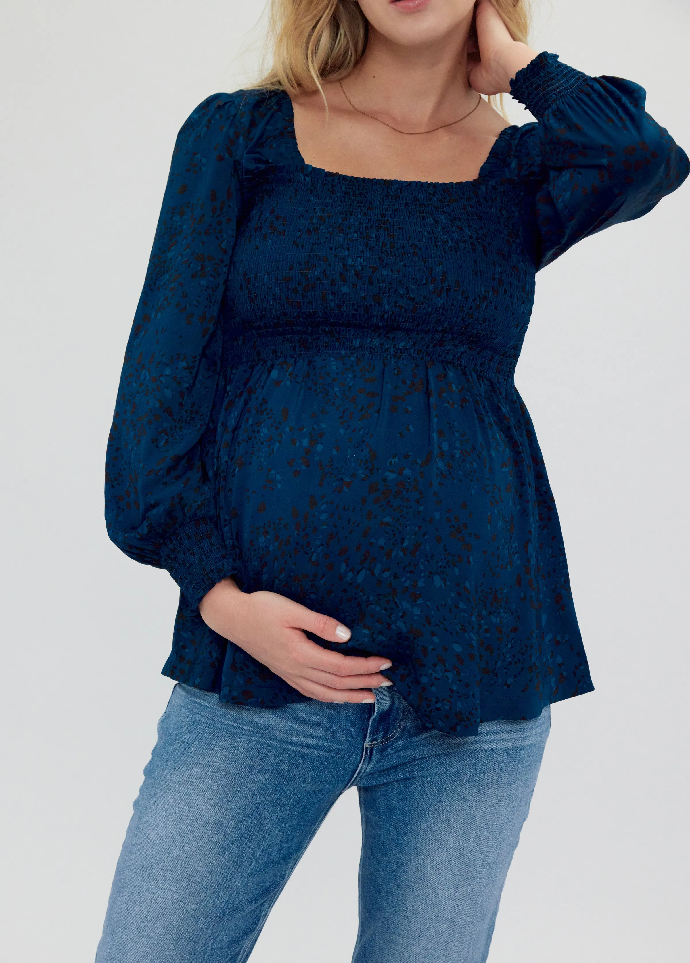 EveryWear Smocked Maternity Top