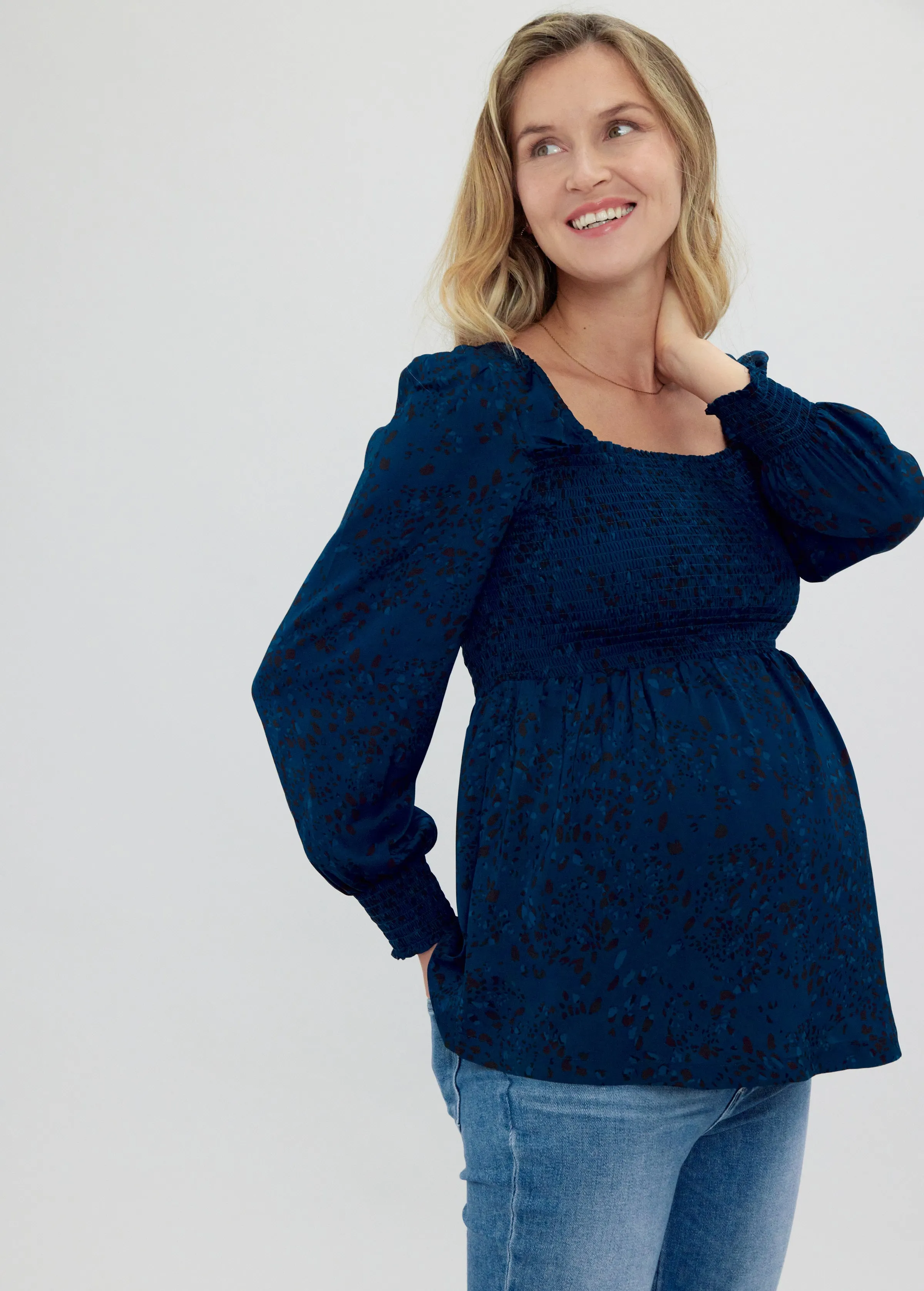 EveryWear Smocked Maternity Top