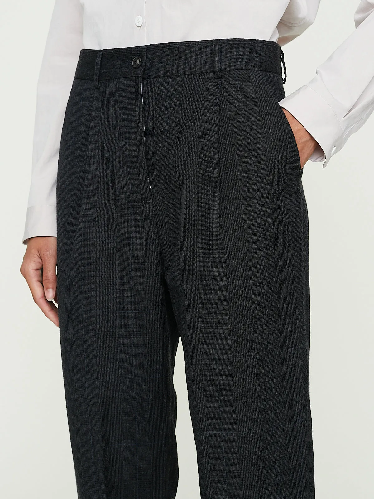 Farmer Pants in Charcoal Check