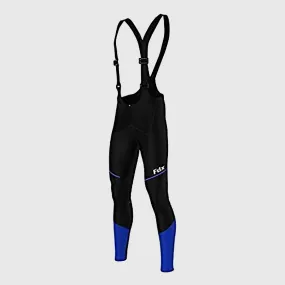 Fdx Azure Men's & Boy's Blue Thermal Padded Cycling Bib Tights