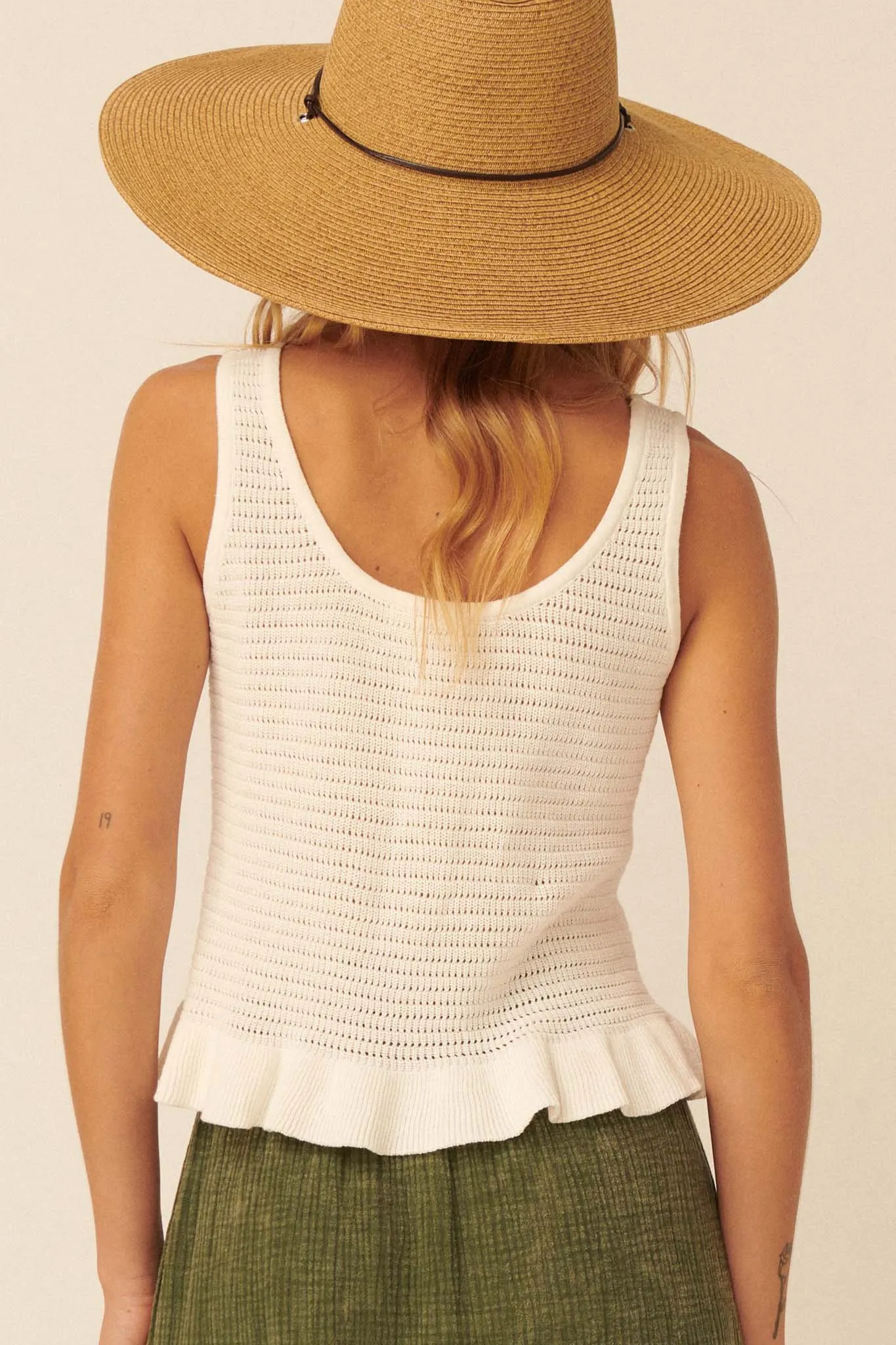 Festival Girl Ruffled Crochet Tank Top