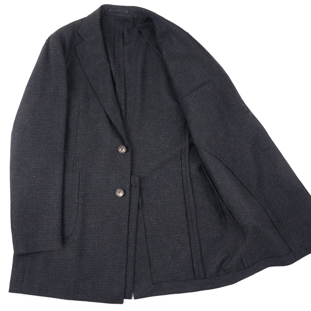 Finamore Soft-Constructed Wool Overcoat