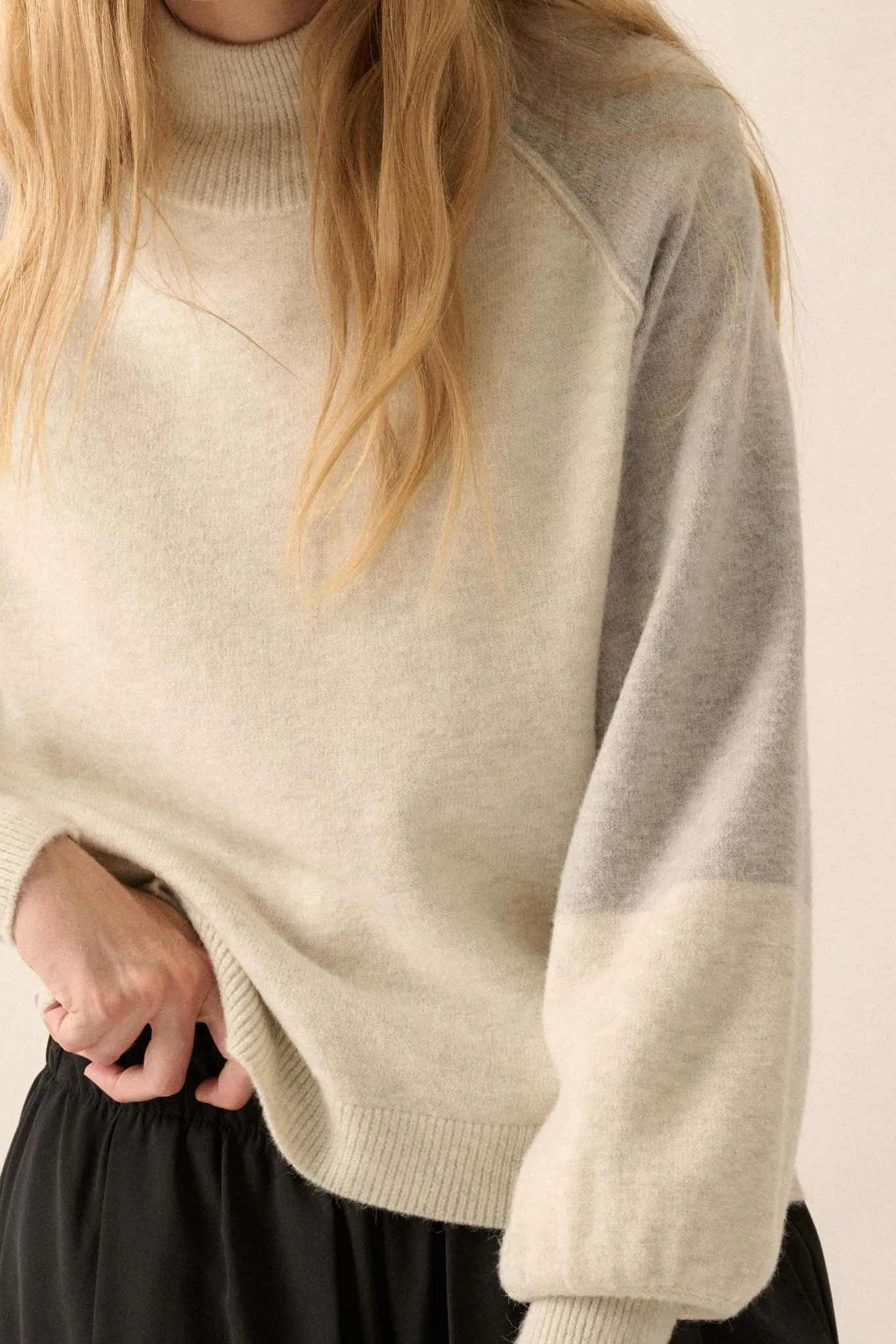 Find Your Truth Colorblock Mock-Neck Sweater