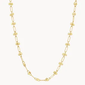 Fine Bauble Paperclip Chain Necklace in Gold