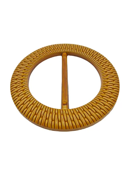 Finest-Quality Imitation Raffia Round Buckle