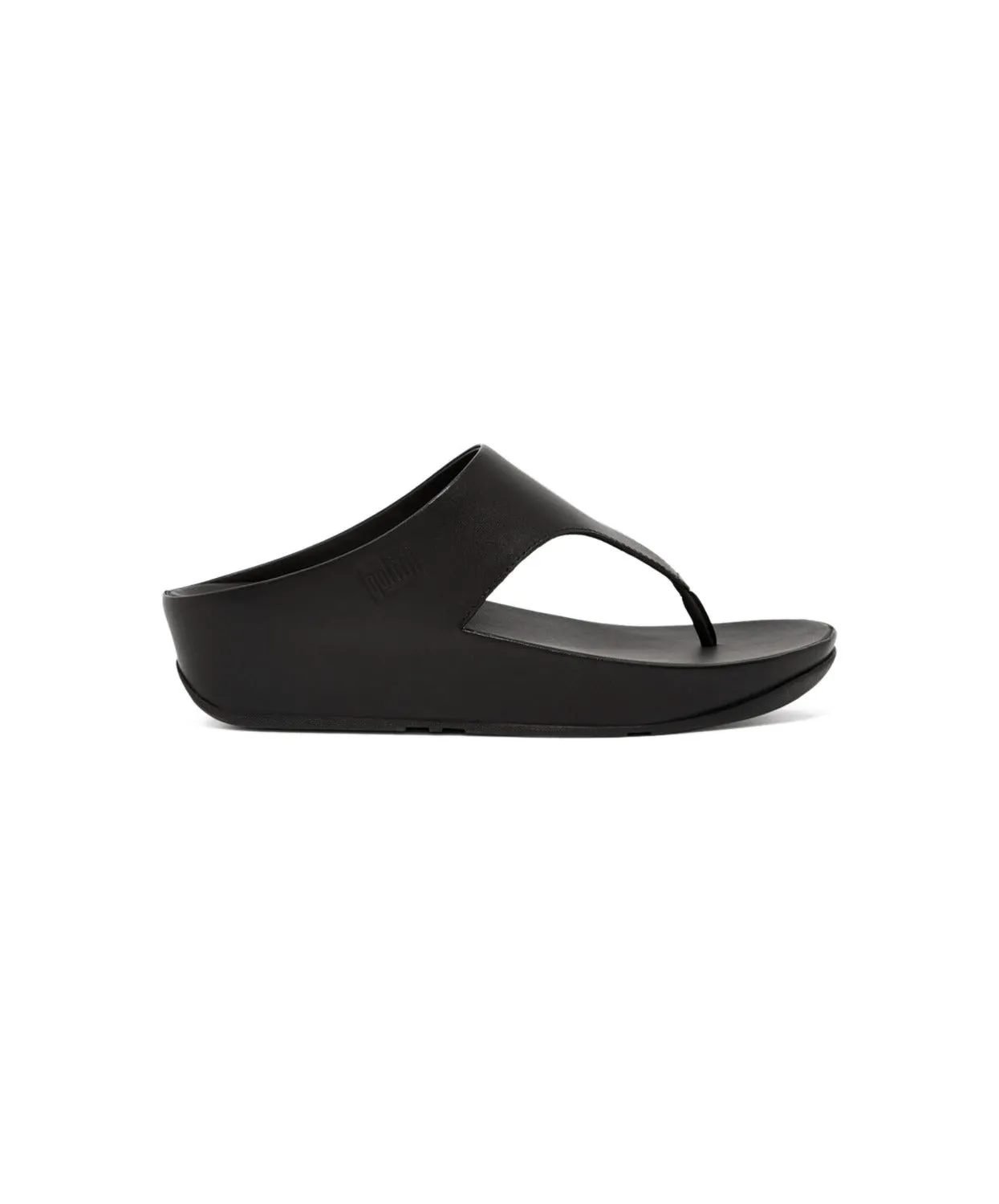 FitFlop Shuv Leather Toe Post Sandals Black