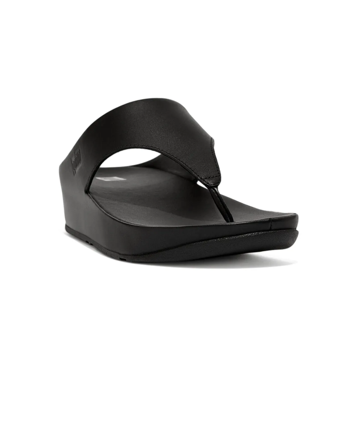 FitFlop Shuv Leather Toe Post Sandals Black