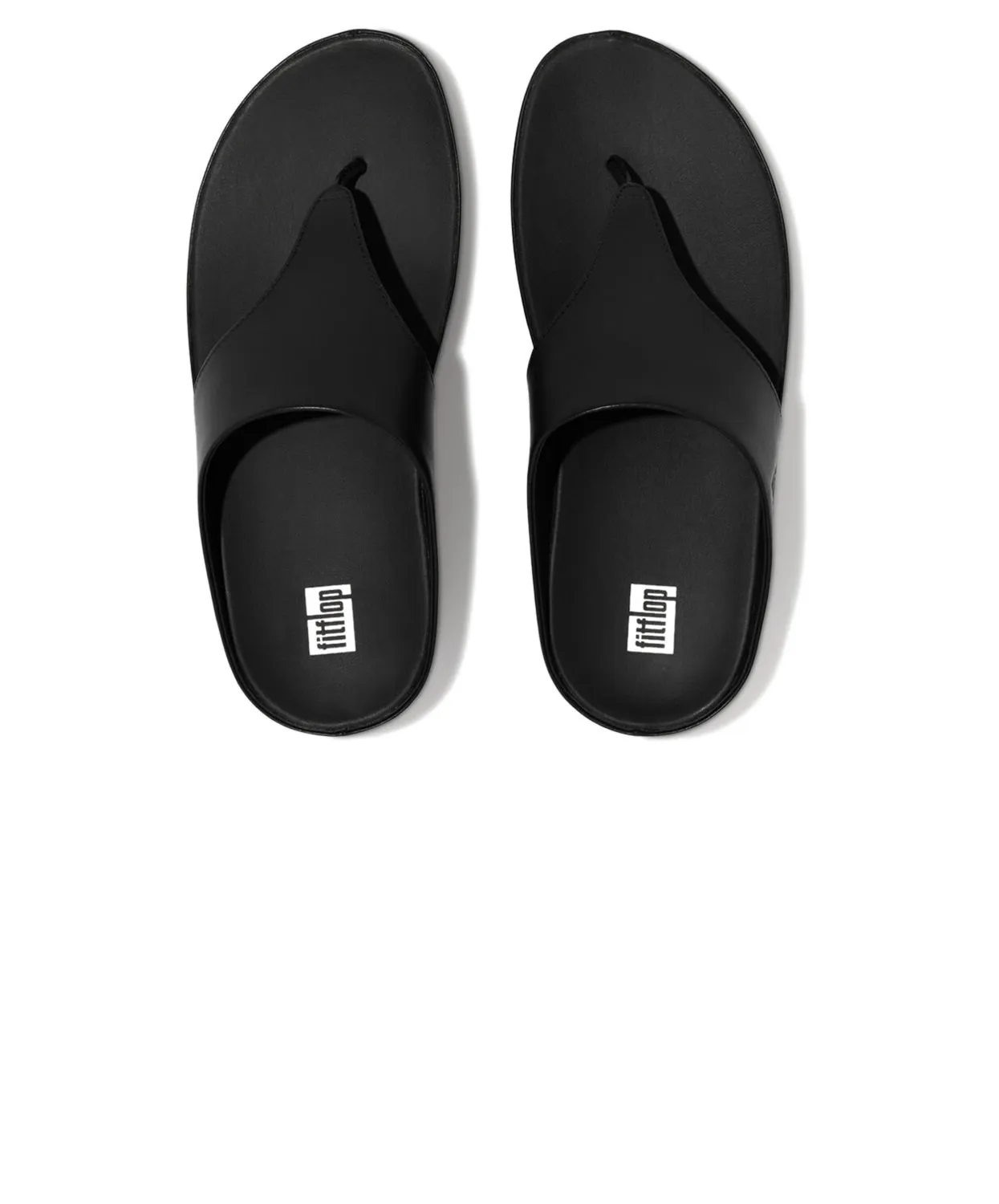 FitFlop Shuv Leather Toe Post Sandals Black