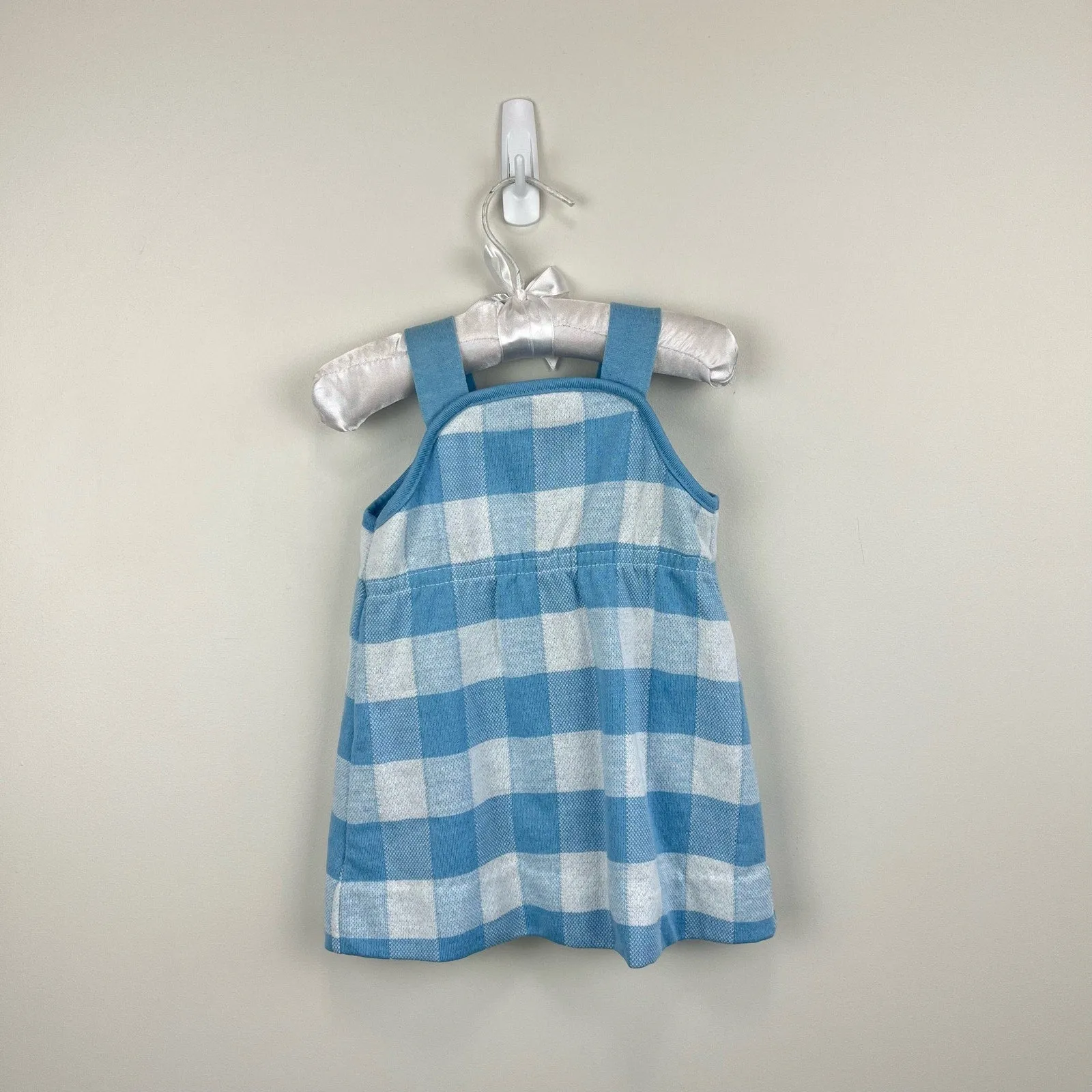 Florence Eiseman Blue Plaid Applique Bird Dress XL