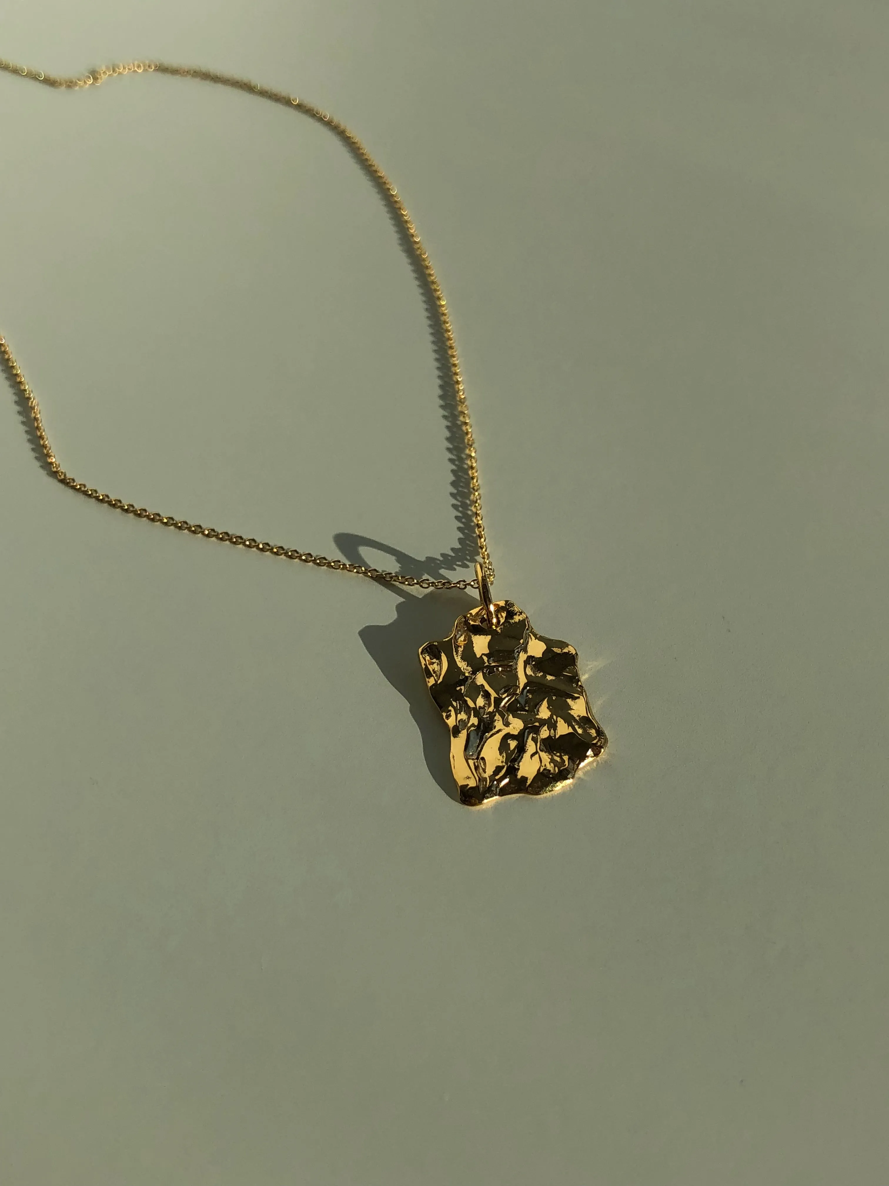 Fragment Pendant Necklace, Solid Gold