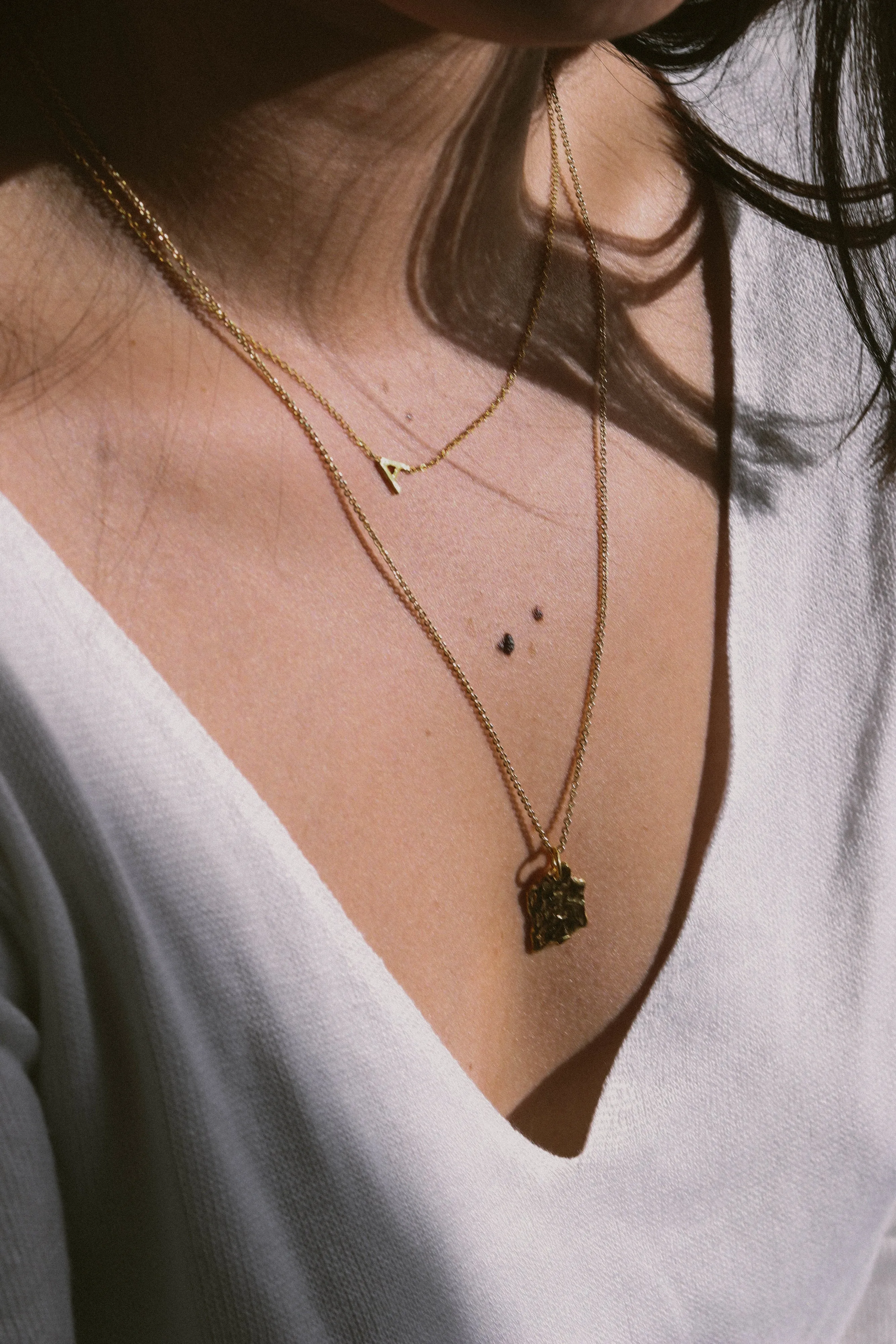 Fragment Pendant Necklace, Solid Gold