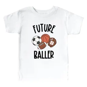 Future Baller Kids Graphic Tee | White