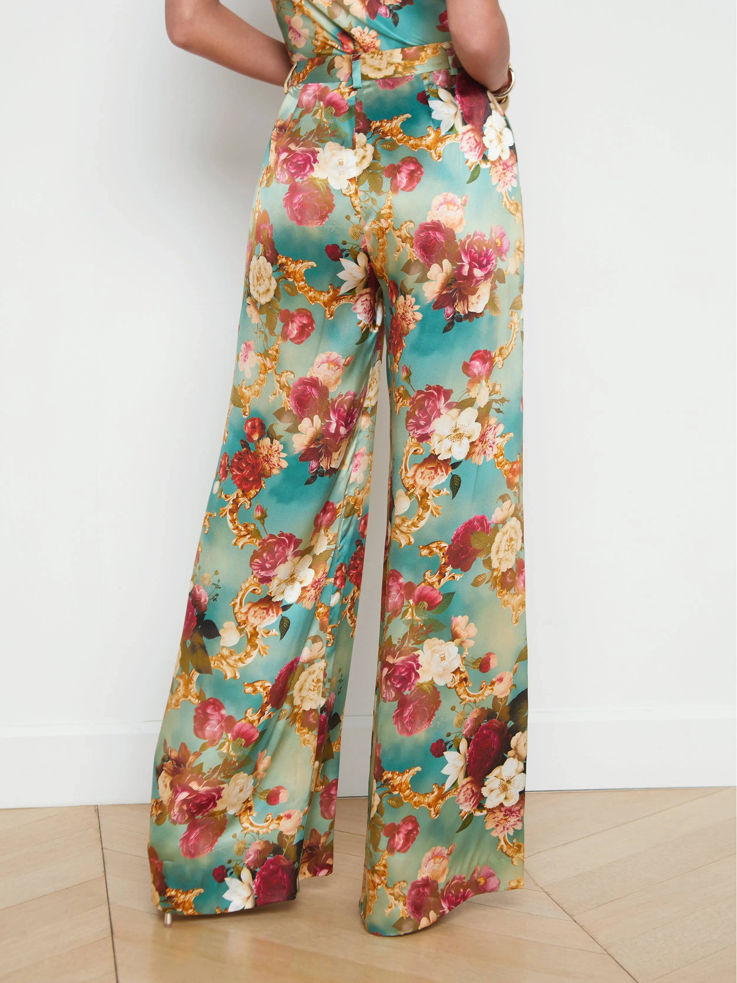 Gavin Silk Wide-Leg Pant