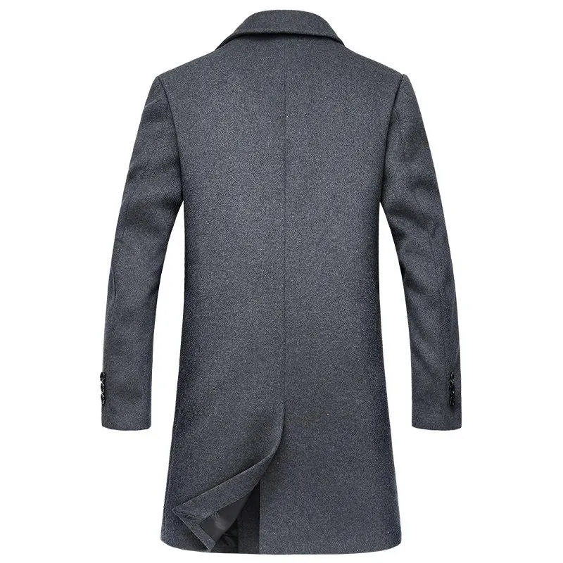 Gentlemen Slim Double Breasted Wool Coat