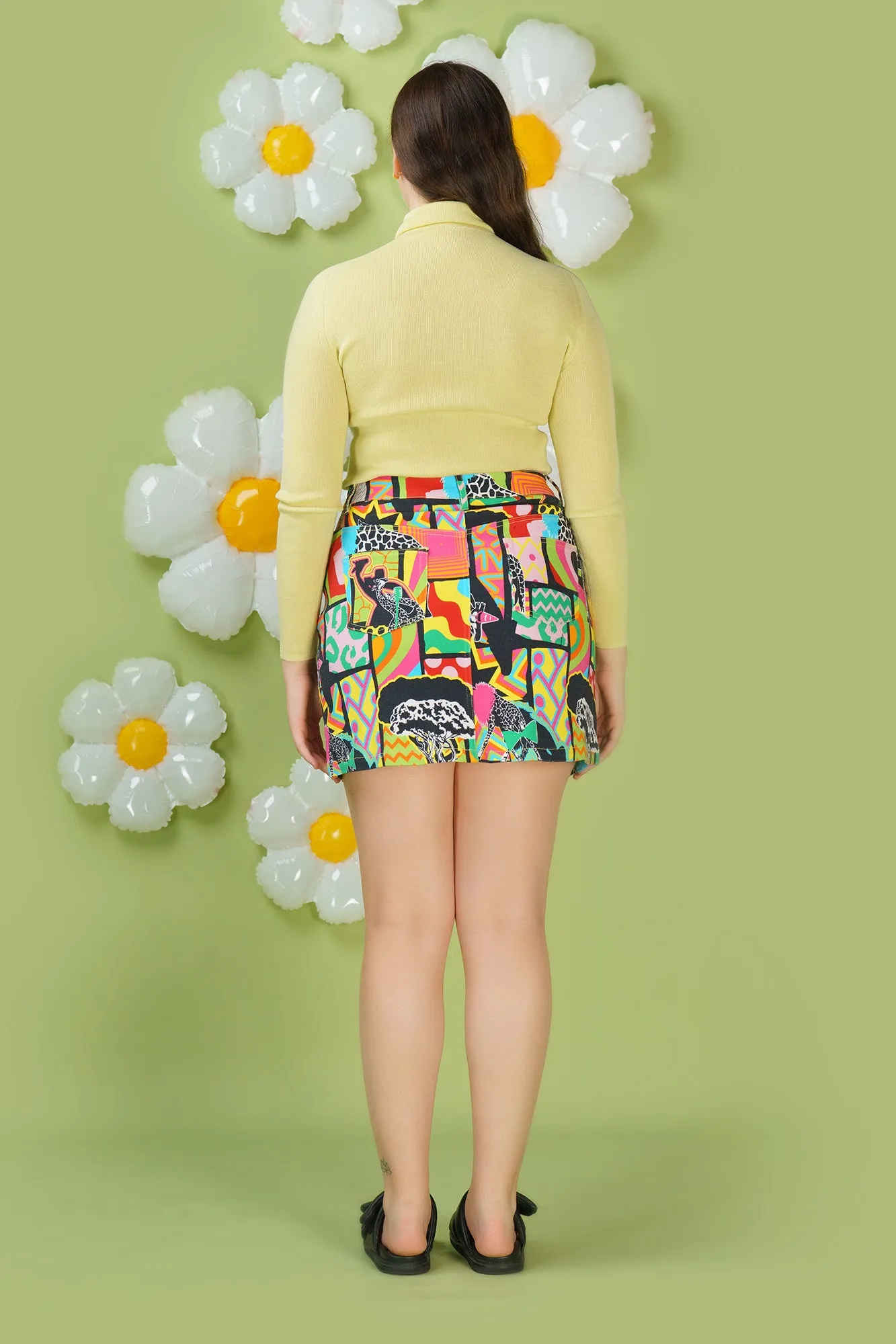 Giraffe-Topia Denim Skirt