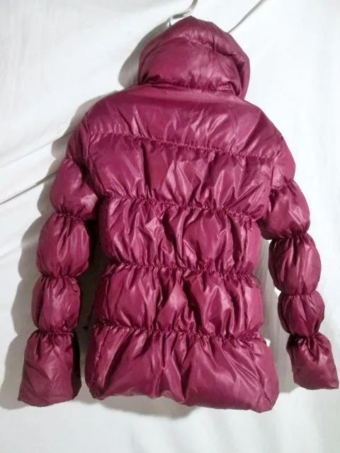 Girls BOMBOOGIE FULL ZIP DOWN JACKET Coat Puffer Parka PURPLE PLUM Red 8 Youth