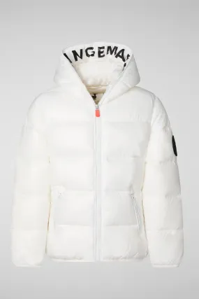 Girls' Kate Hooded Puffer Jacket In Off White