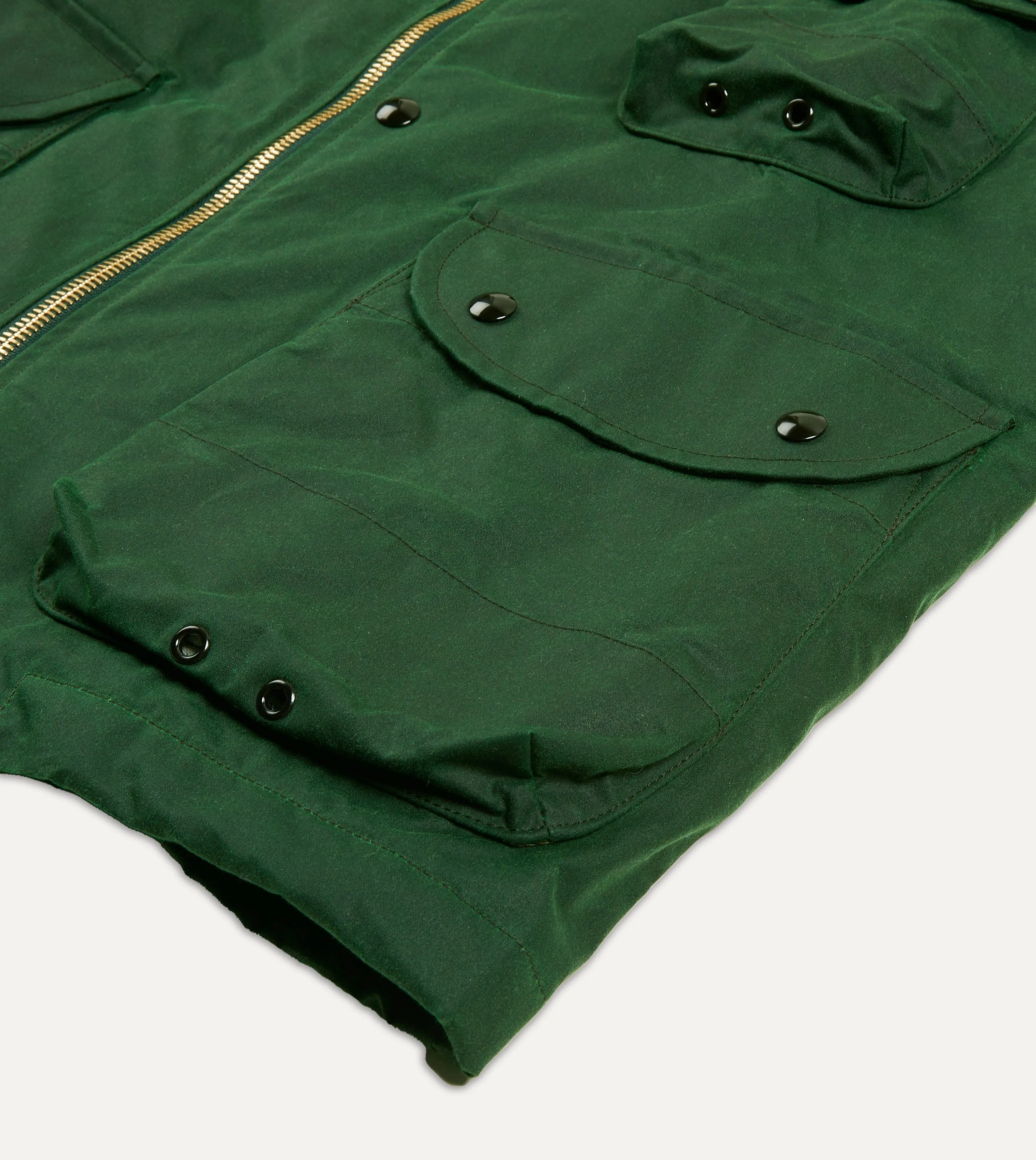 Green Waxed Coverall Jacket