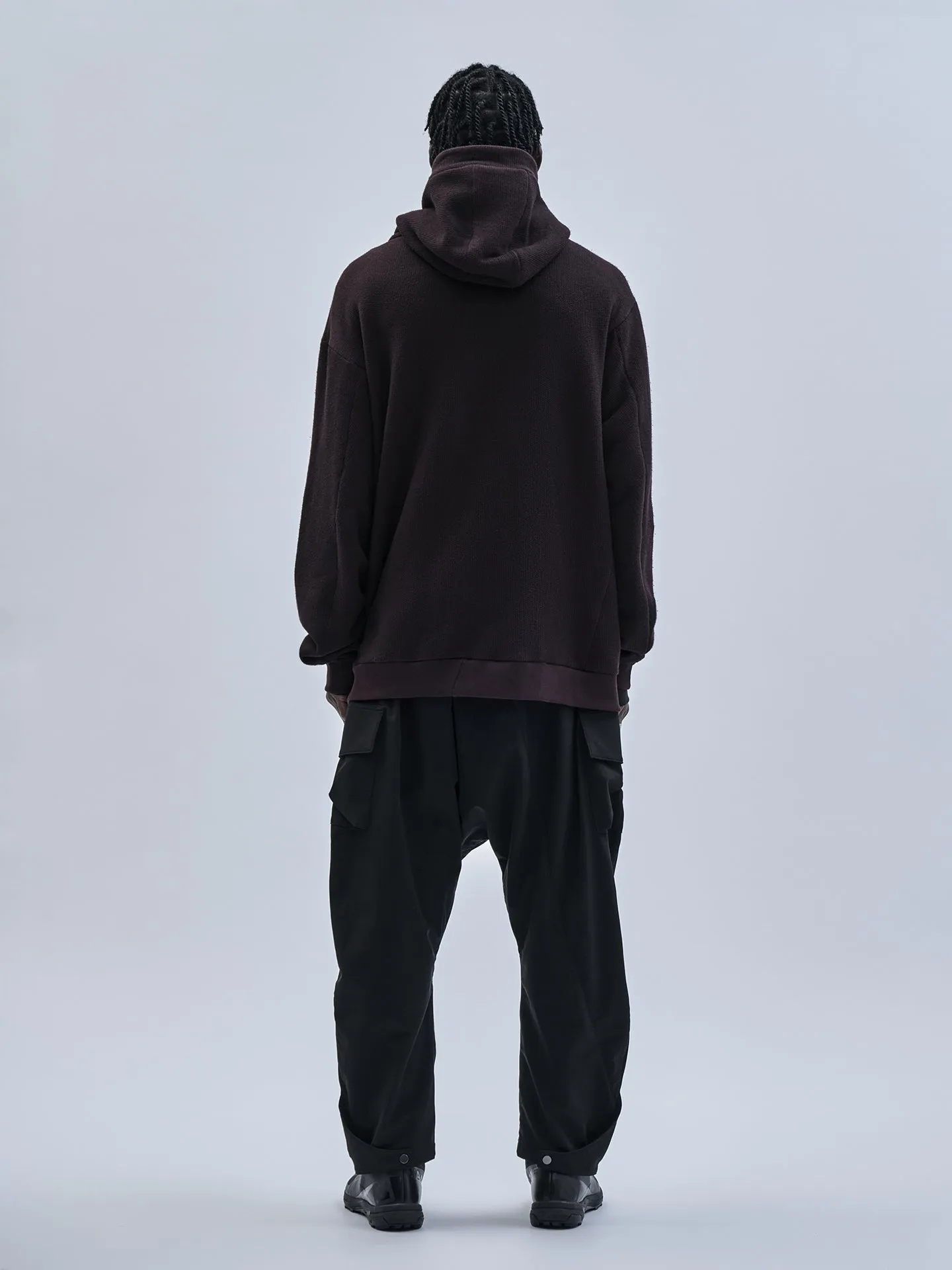 gurutze hoodie cold dyed burgundy