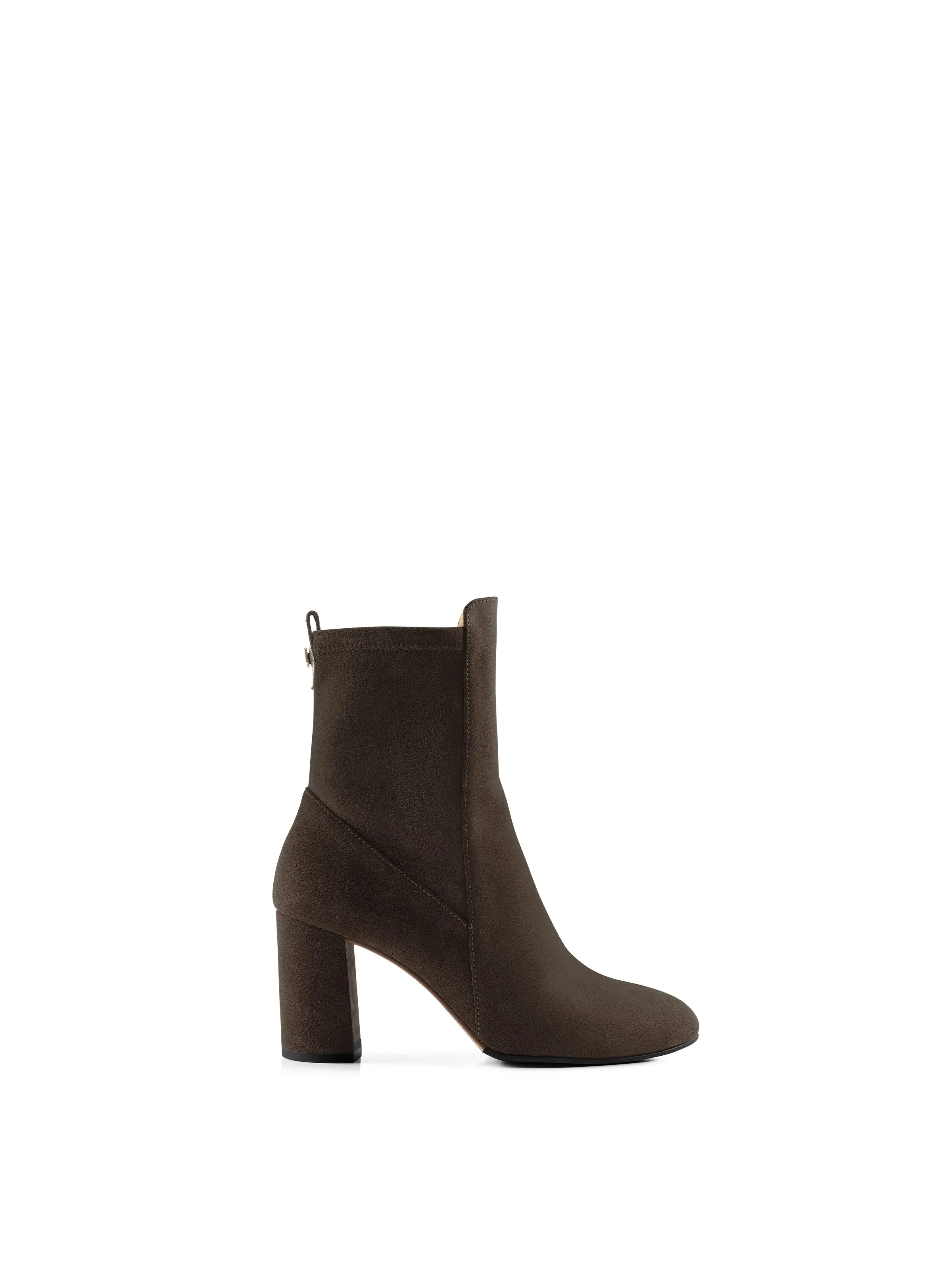 Heeled Belgravia Ankle - Chocolate Suede