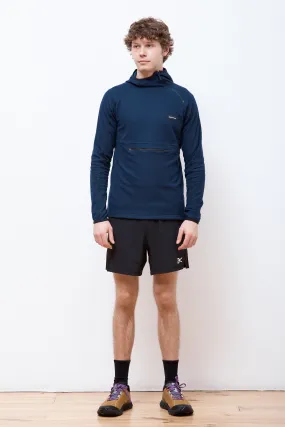 Hooded Running Midlayer Deep Navy