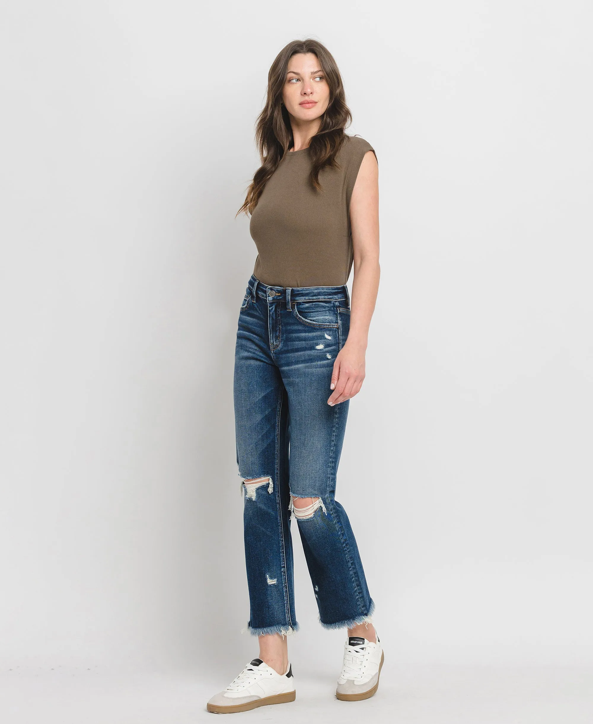 Integrated - High Rise Ankle Straight Jeans