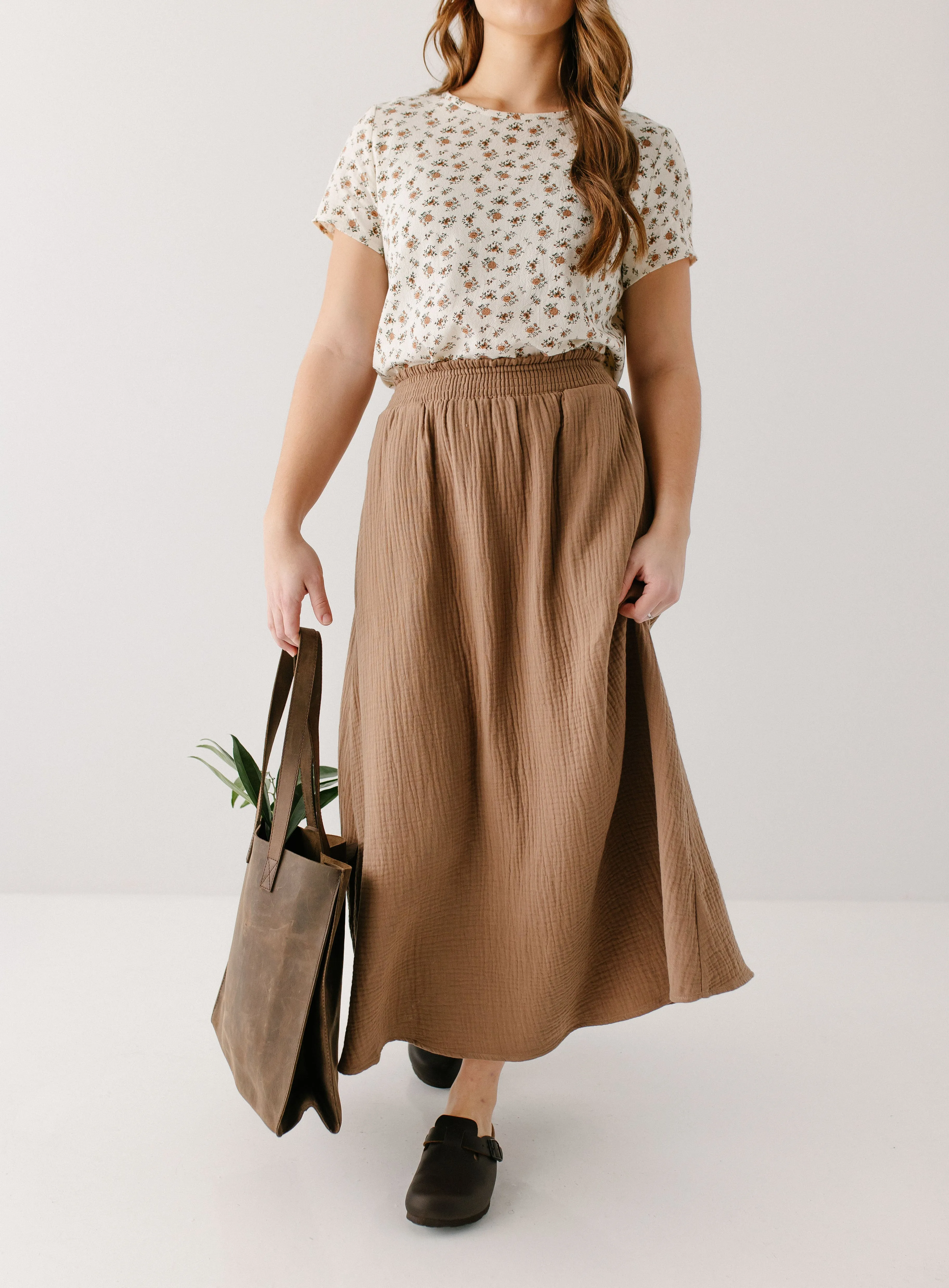 'Jane' Cotton Gauze Maxi Skirt