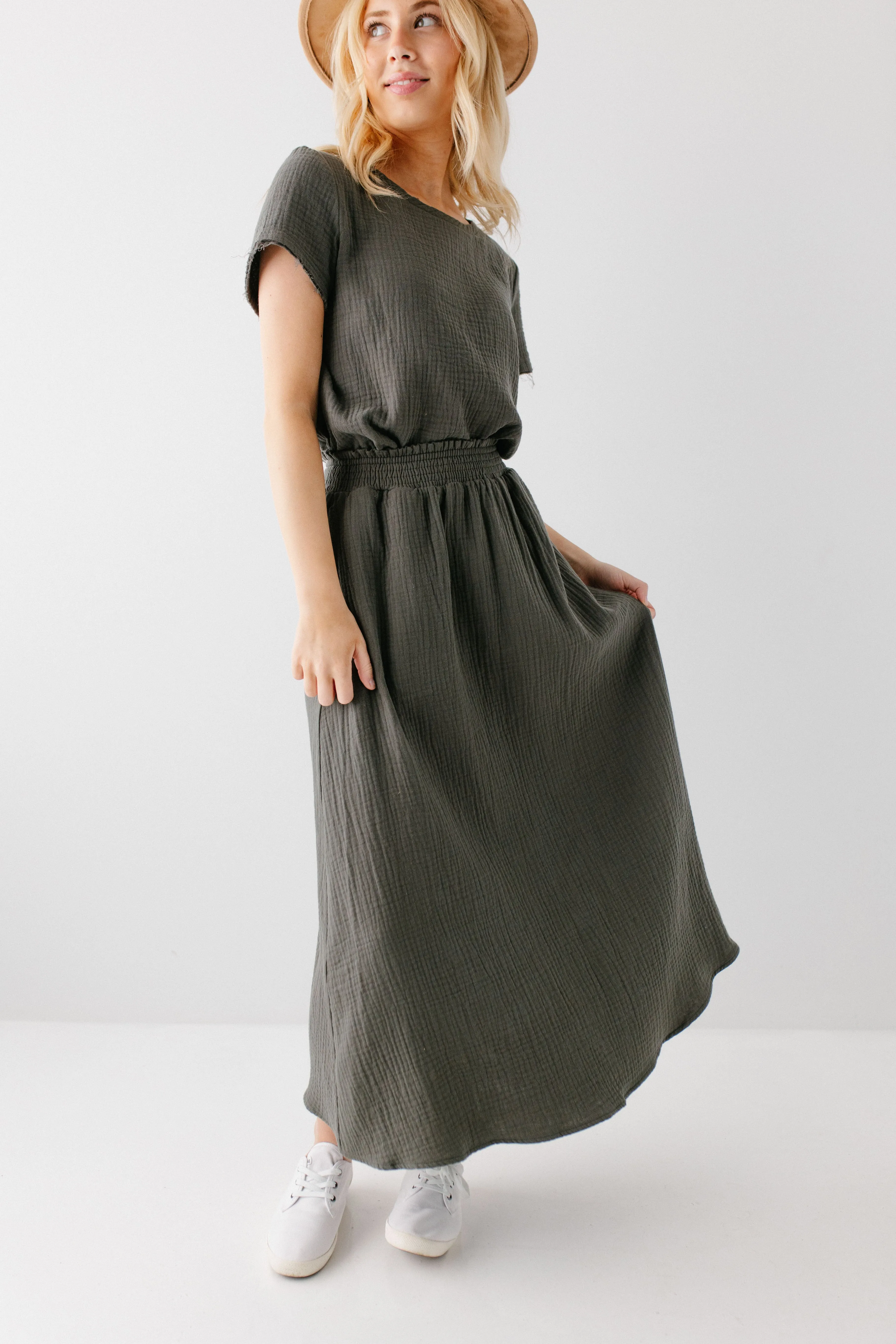 'Jane' Cotton Gauze Maxi Skirt