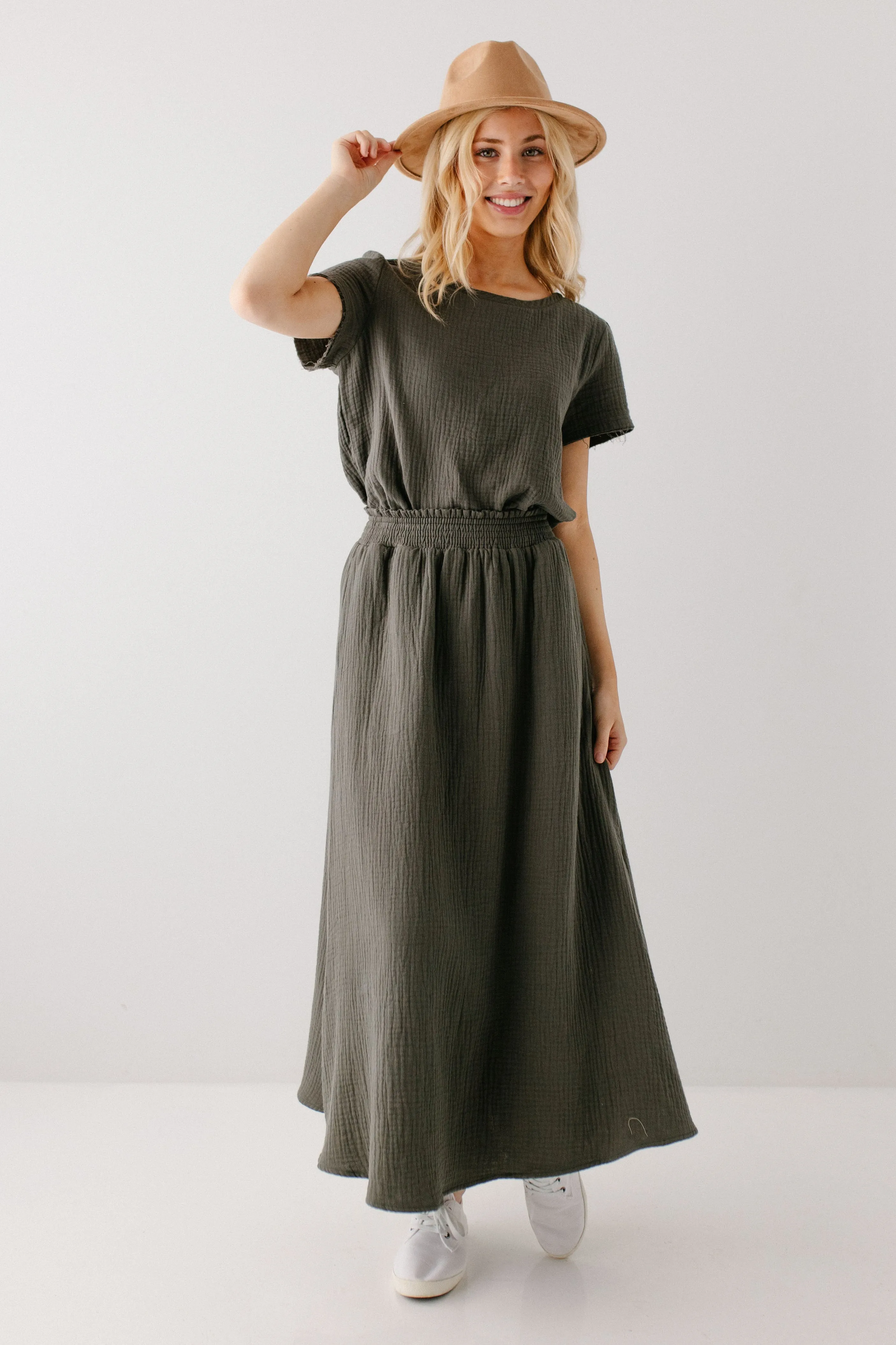 'Jane' Cotton Gauze Maxi Skirt