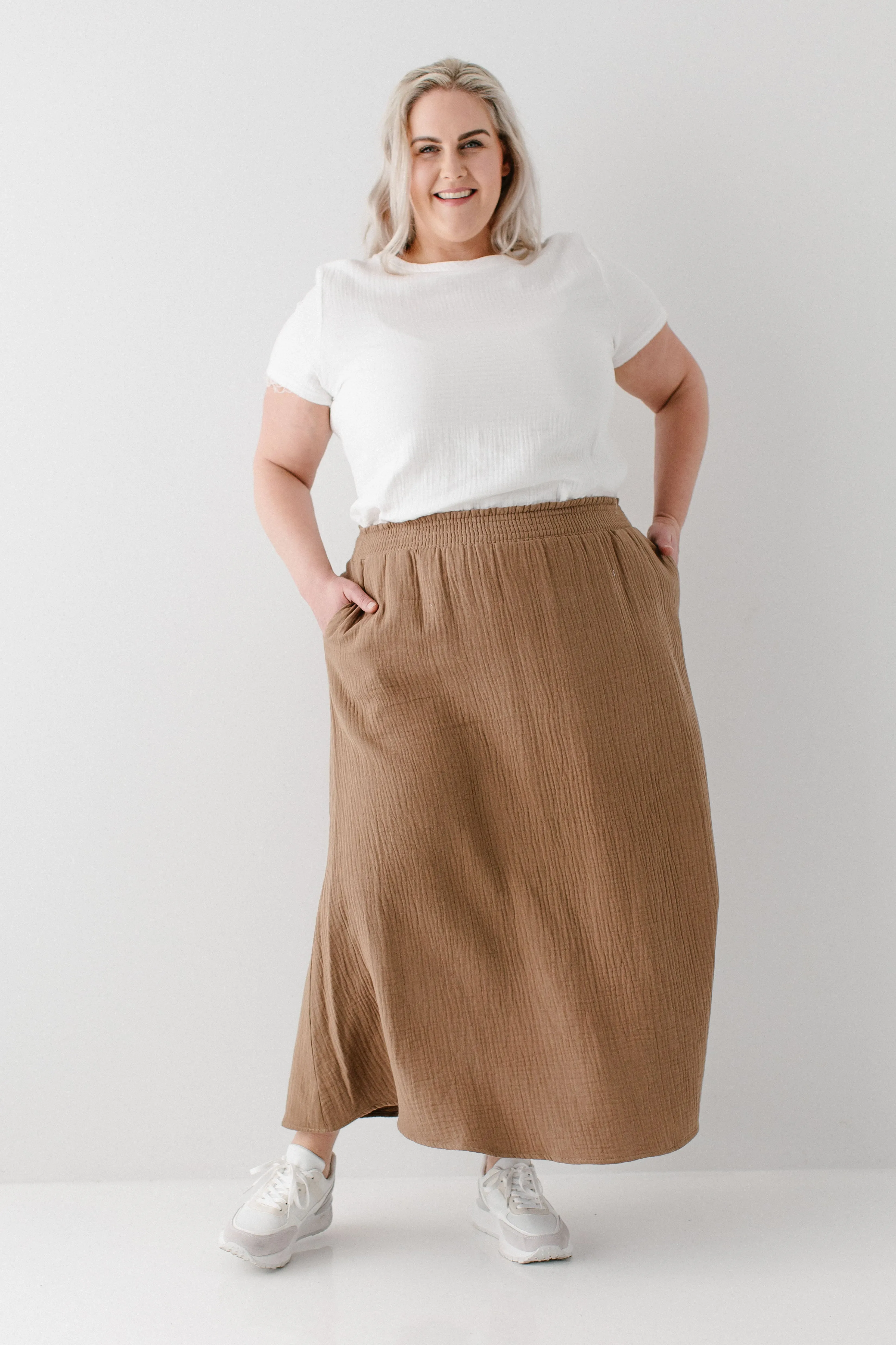 'Jane' Cotton Gauze Maxi Skirt