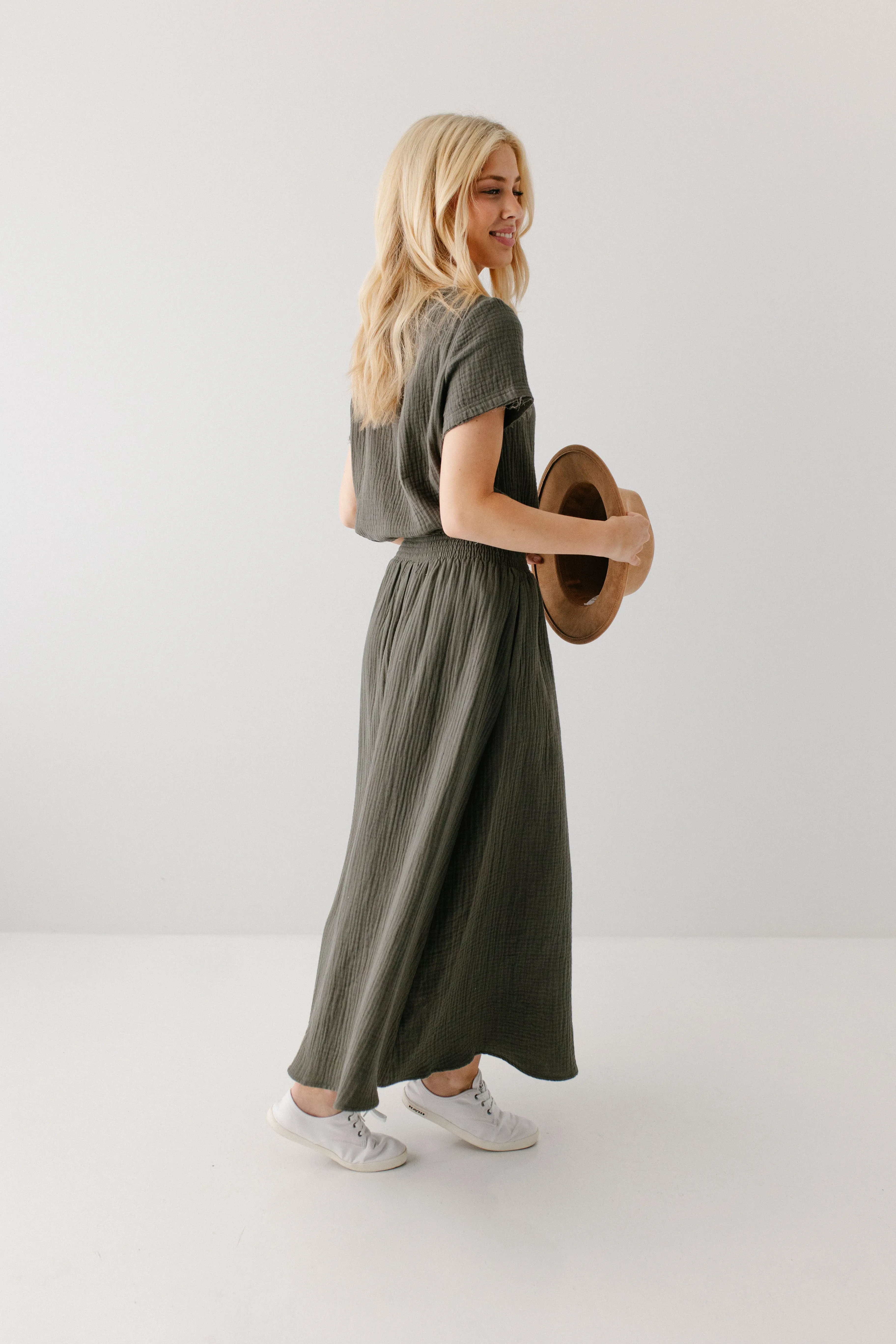 'Jane' Cotton Gauze Maxi Skirt