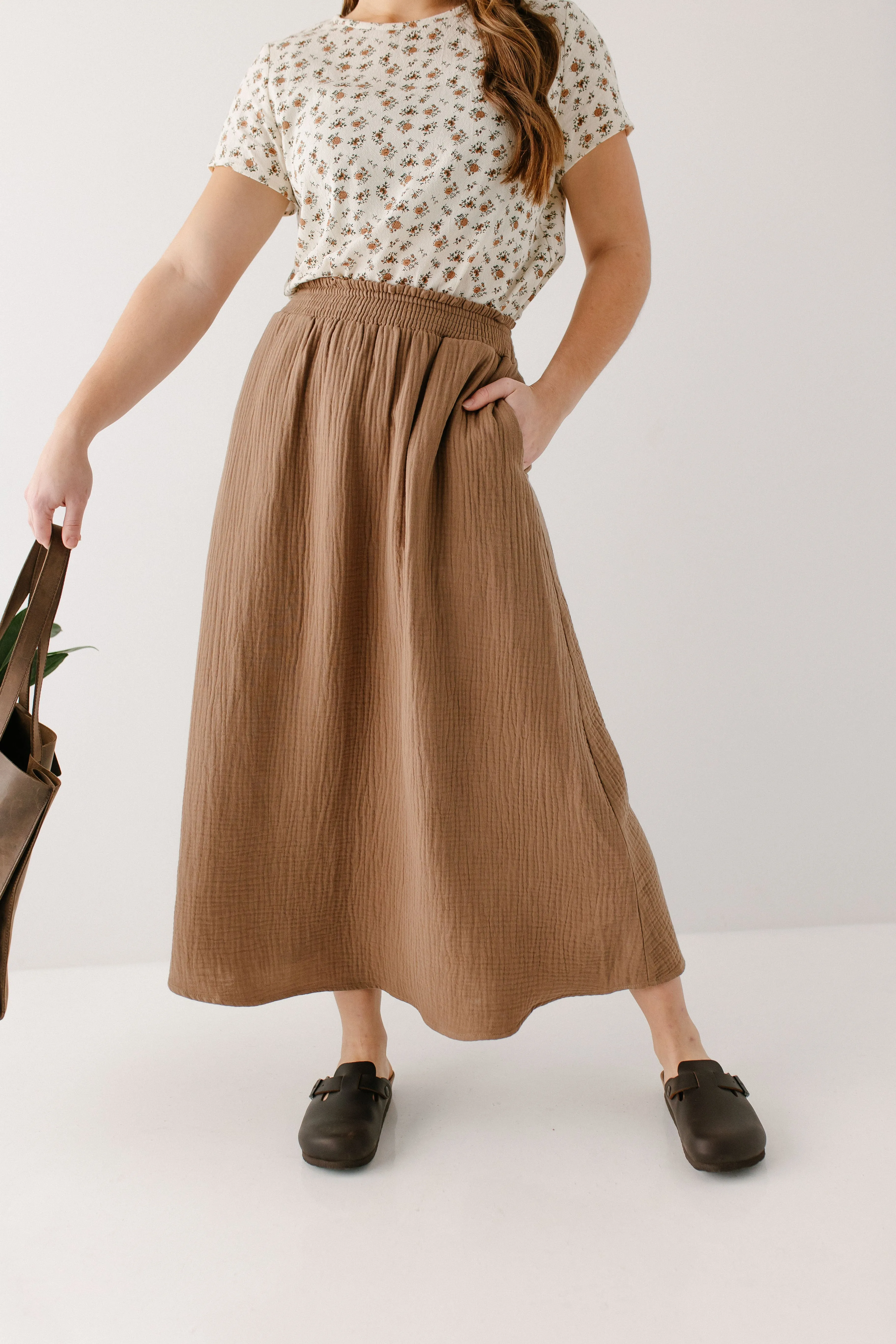 'Jane' Cotton Gauze Maxi Skirt