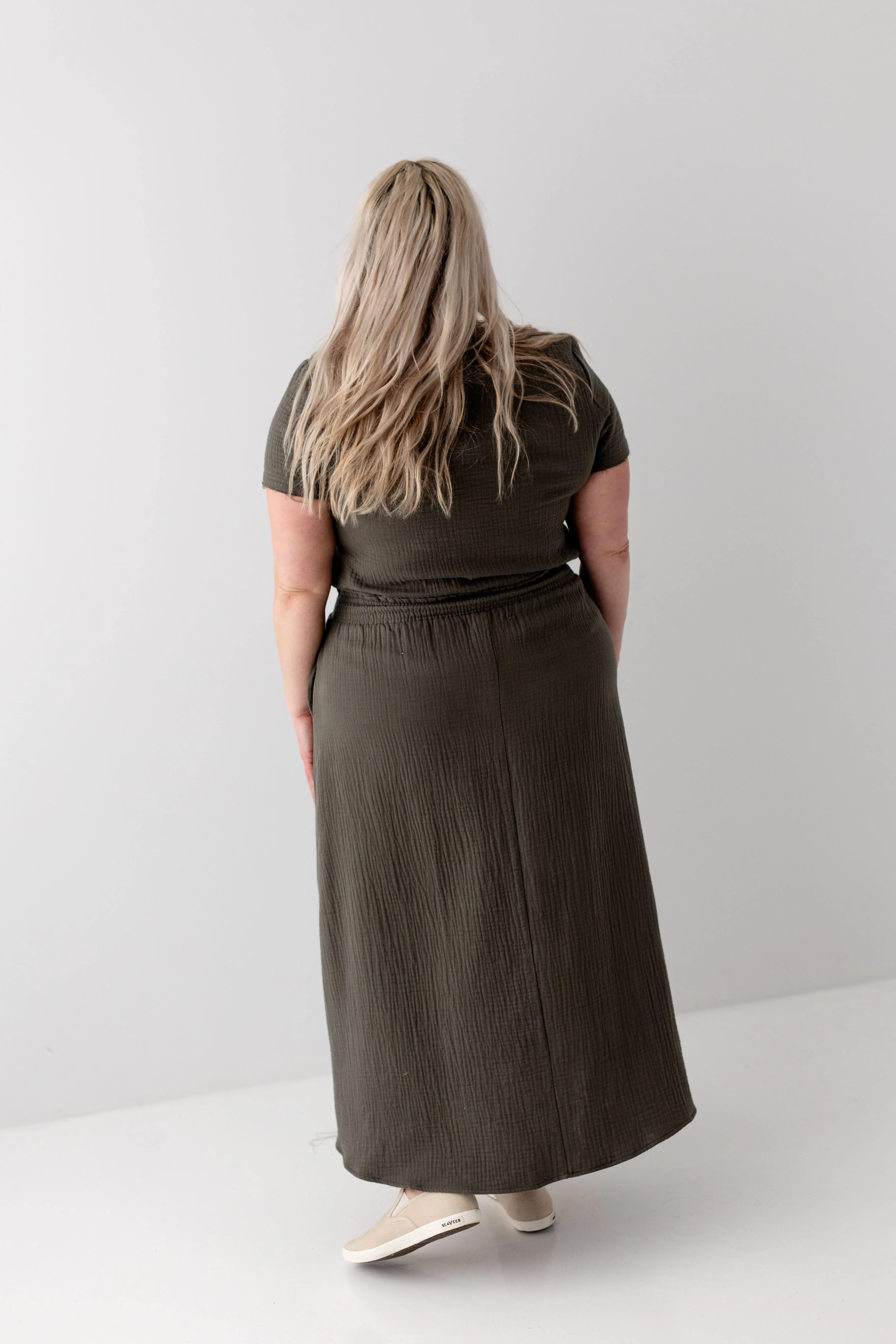 'Jane' Cotton Gauze Maxi Skirt