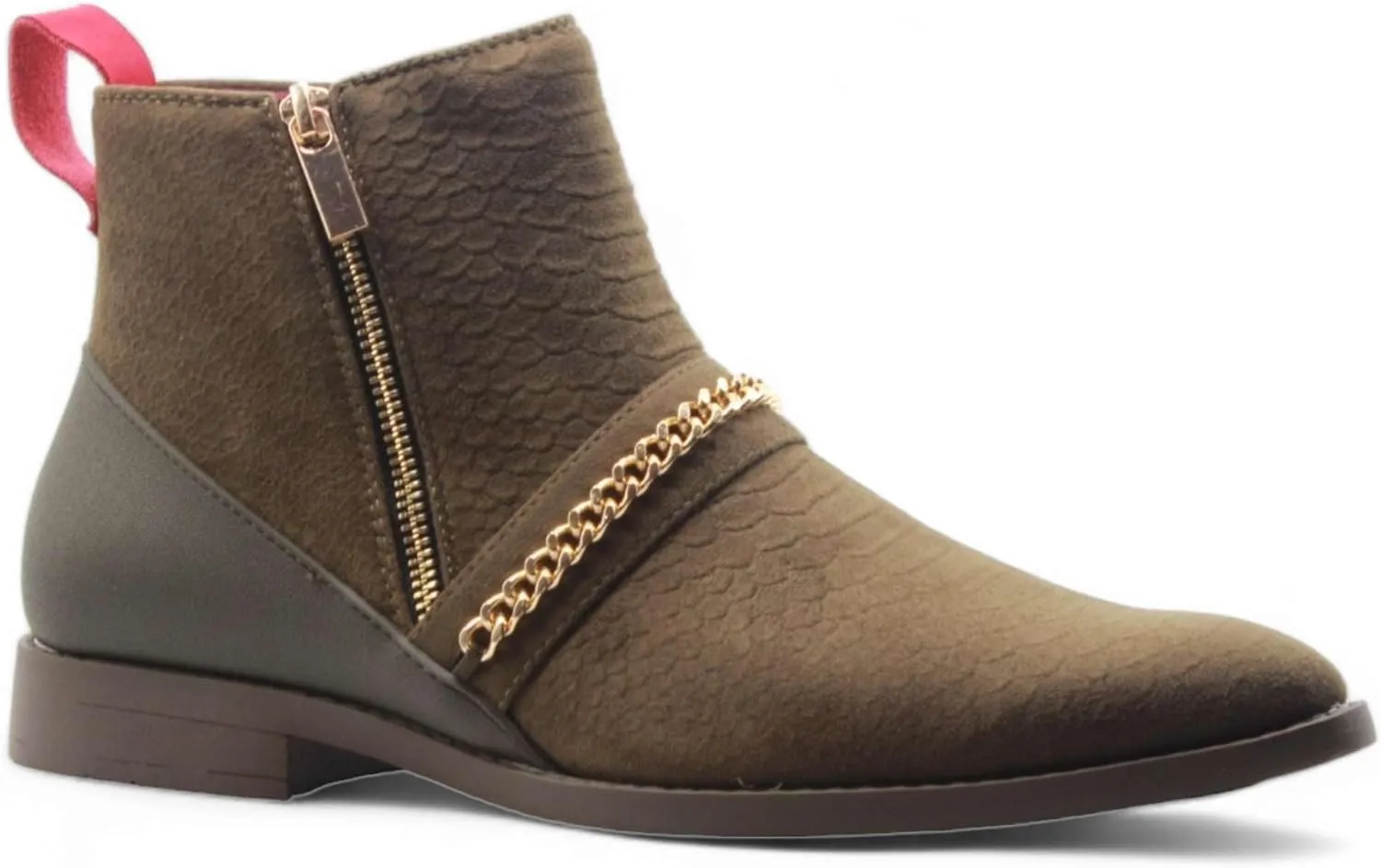 Jazamé Men's Chuck Nubuck Suede Pull-On Round Toe Chelsea Boots