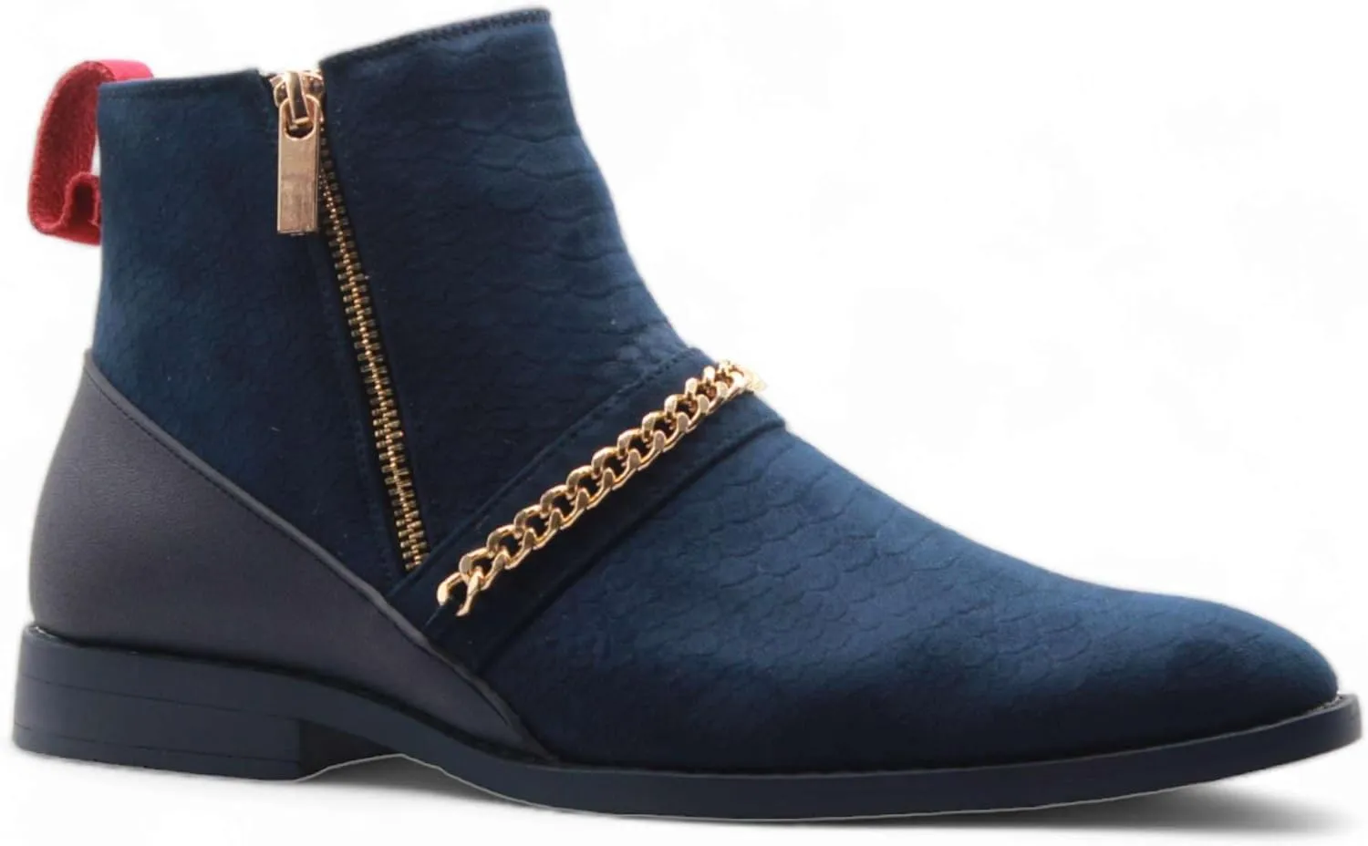 Jazamé Men's Chuck Nubuck Suede Pull-On Round Toe Chelsea Boots