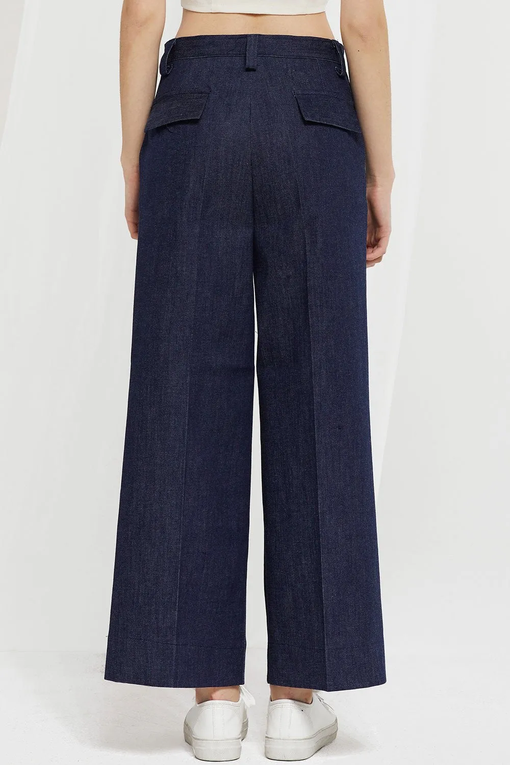 Kaia Wide Leg Raw Jeans