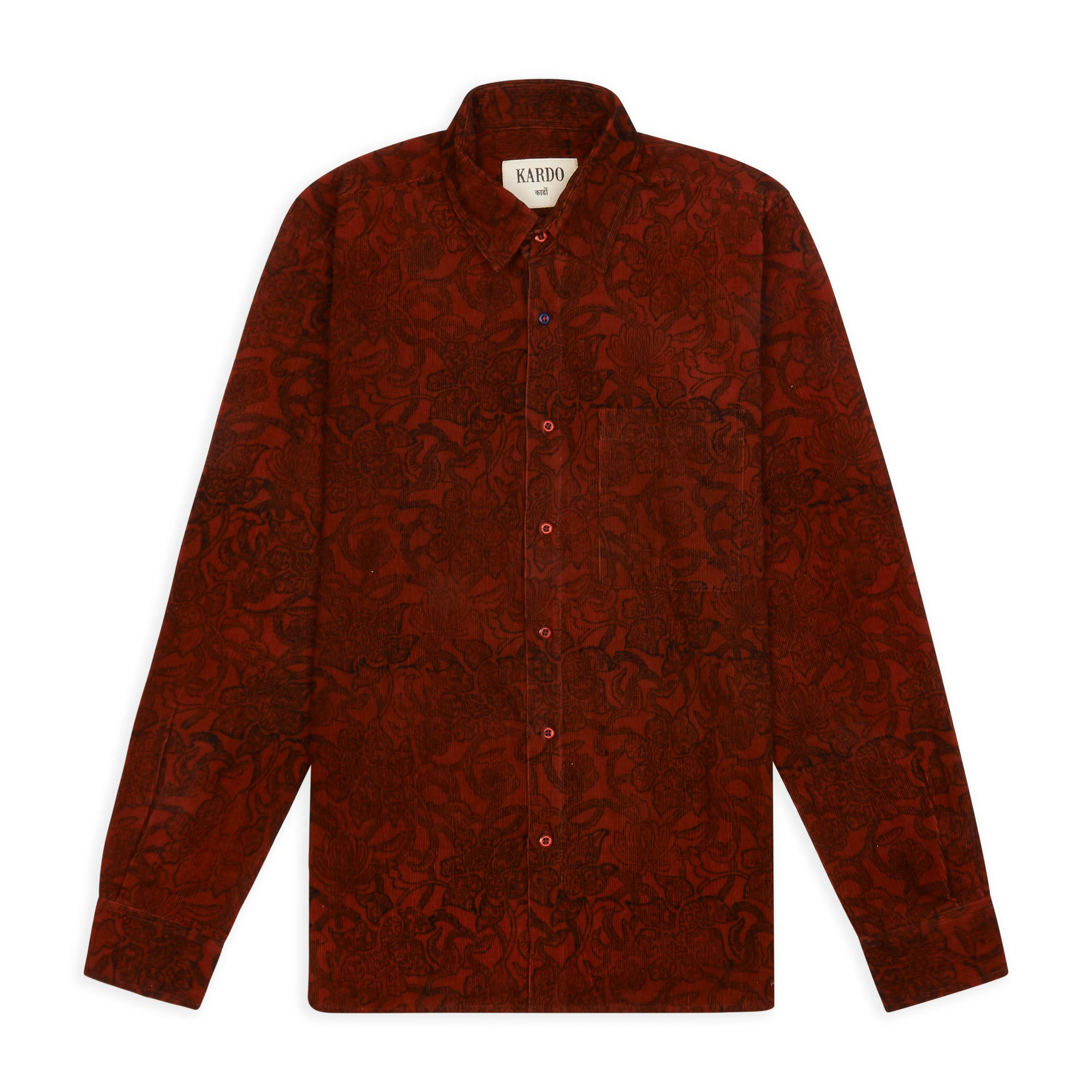 Kardo Ryan Shirt - Block Print Red