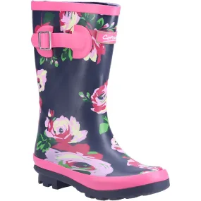 Kids Flower Wellingtons Boots Flower