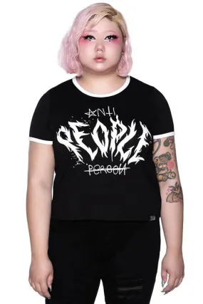 Killstar "Anti People" Ringer Tee T-Shirt