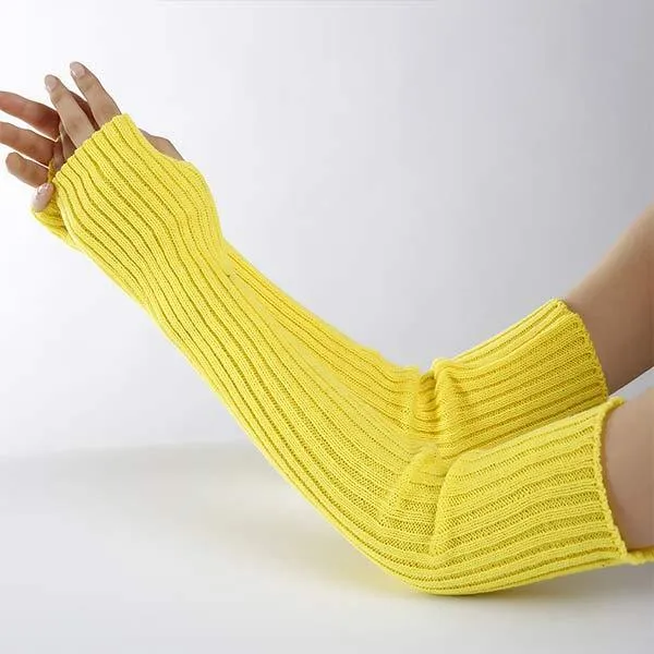 Knitted Wool Half-Finger Warm Long Gloves 26913629C