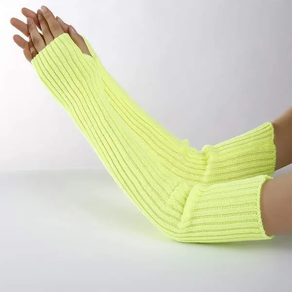 Knitted Wool Half-Finger Warm Long Gloves 26913629C