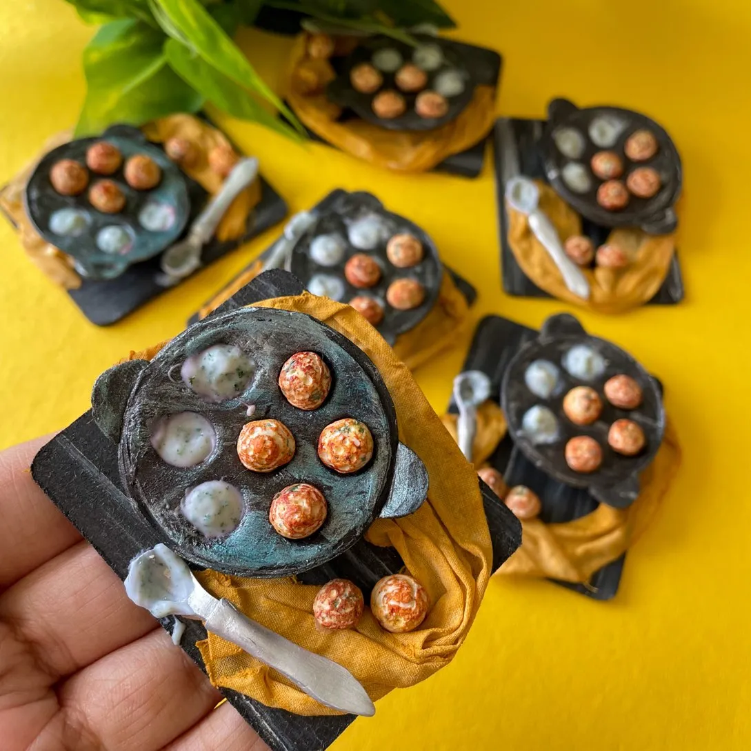 Kuzhi Paniyaram Breakfast South Indian Miniature Food Magnet