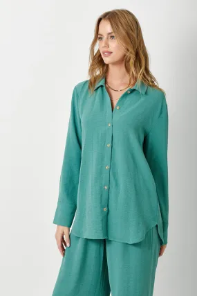 Lightweight Collared Button Down Top