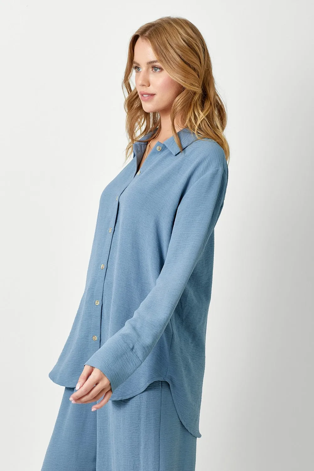 Lightweight Collared Button Down Top